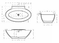 Акриловая ванна ABBER AB9237 172х103 схема 2