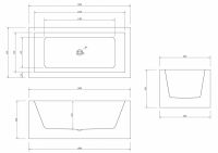 Акриловая ванна ABBER AB9406-1.6 160х80 схема 2