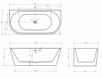 Ванна акриловая ABBER AB9216-1.7 170х80 схема 2