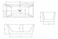 Ванна акриловая ABBER AB9224-1.5 150х80 схема 2