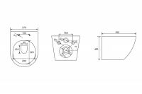 Подвесной унитаз ABBER Bequem AC1103MB черный матовый схема 6