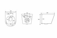 Безободковый унитаз ABBER Bequem AC1102MG серого цвета схема 10