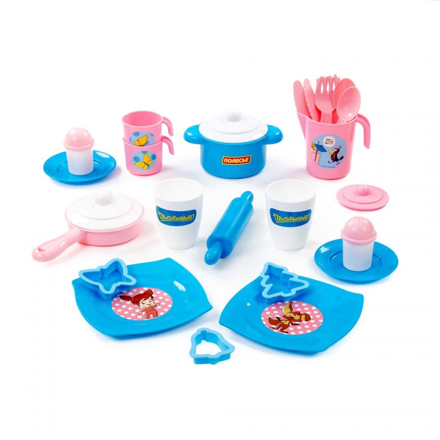 Набор детской посуды "Простоквашино" (26 элементов) (в коробке)