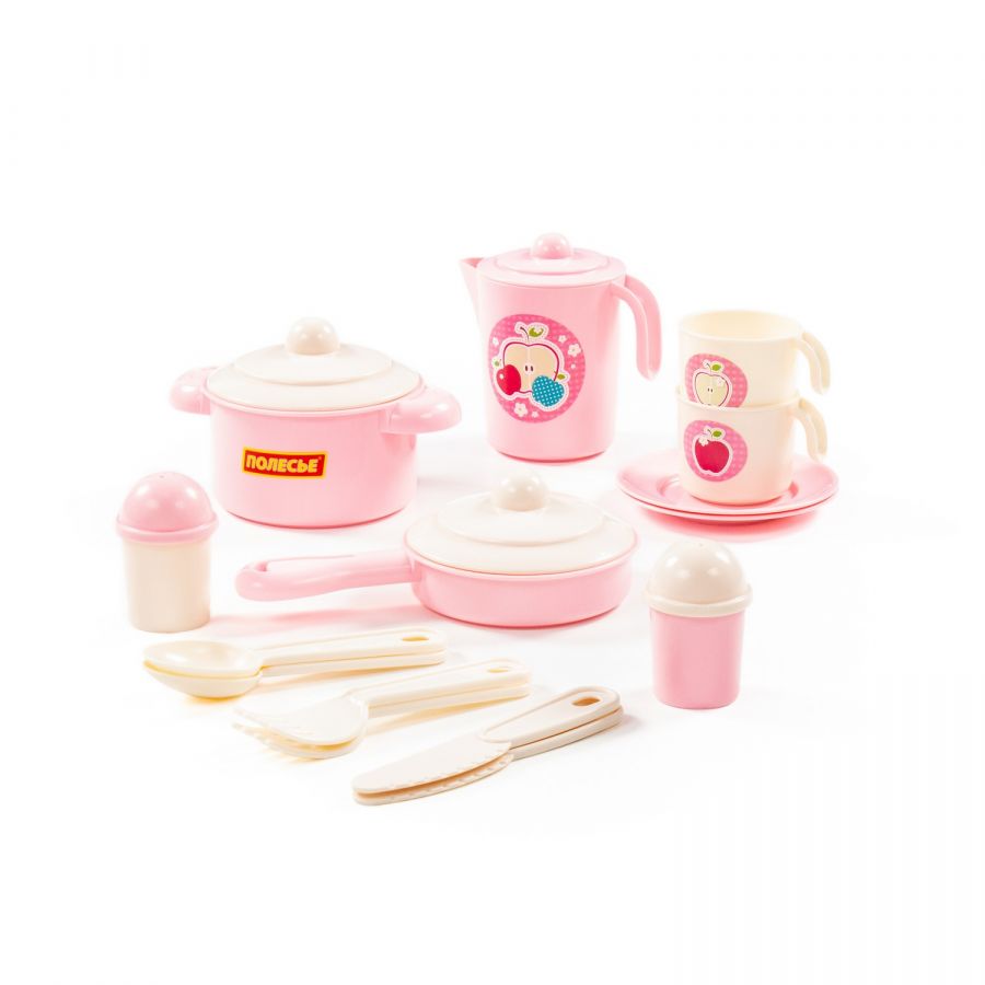 Набор детской посуды "Настенька" на 2 персоны (V6) (18 элементов) (в сеточке)