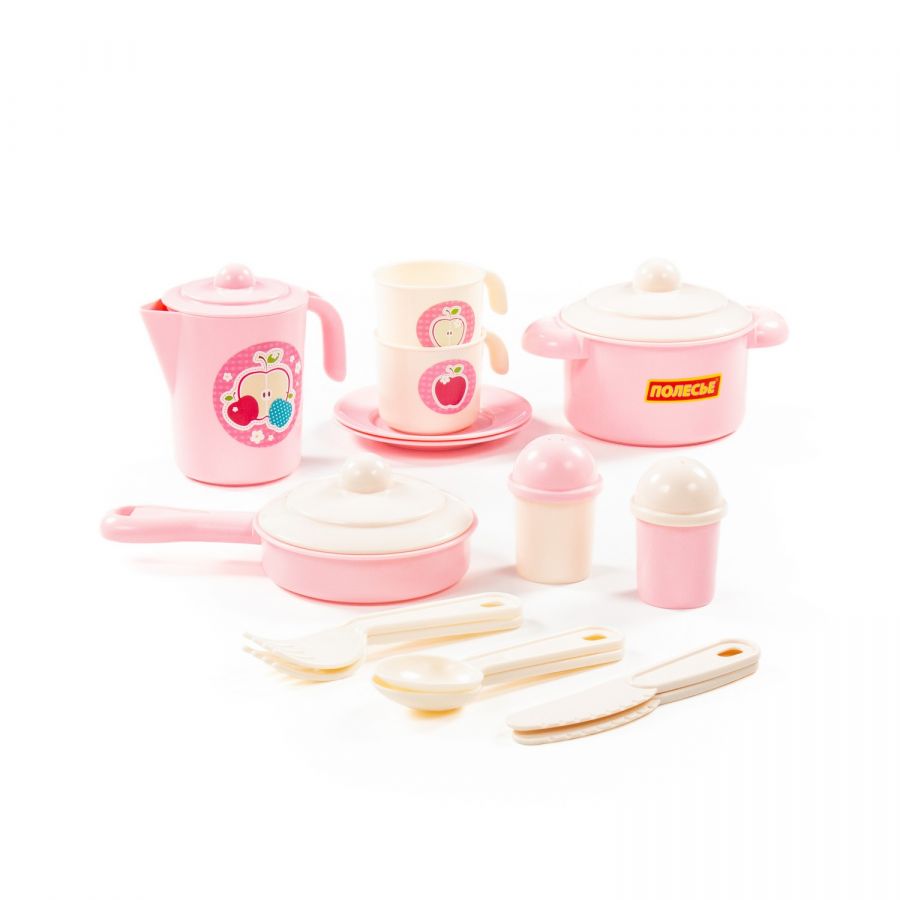 Набор детской посуды "Настенька" на 2 персоны (V6) (18 элементов) (в сеточке)