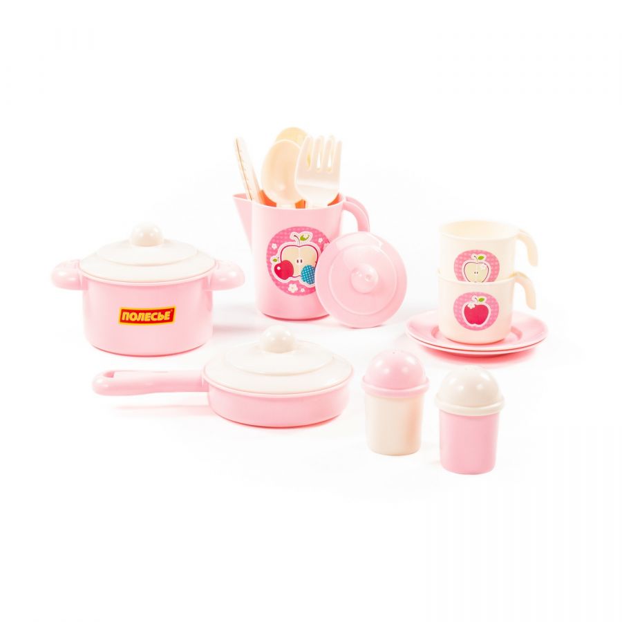 Набор детской посуды "Настенька" на 2 персоны (V6) (18 элементов) (в сеточке)