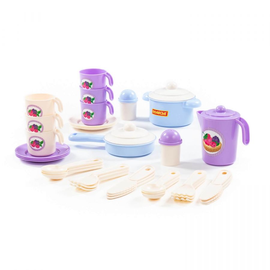 Набор детской посуды "Настенька" на 6 персон (V1) (38 элементов) (в сеточке)