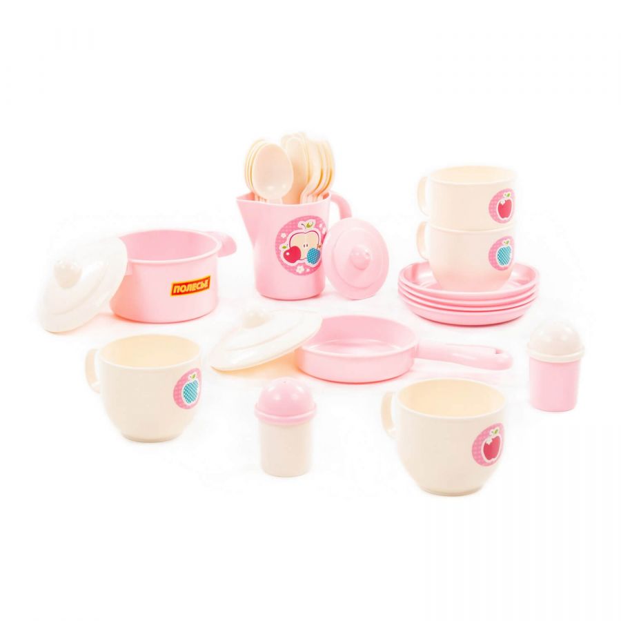 Набор детской посуды "Хозяюшка" на 4 персоны (V6) (28 элементов) (в сеточке)