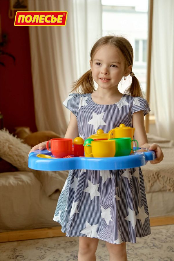 Набор детской посуды "Янина" с подносом на 6 персон