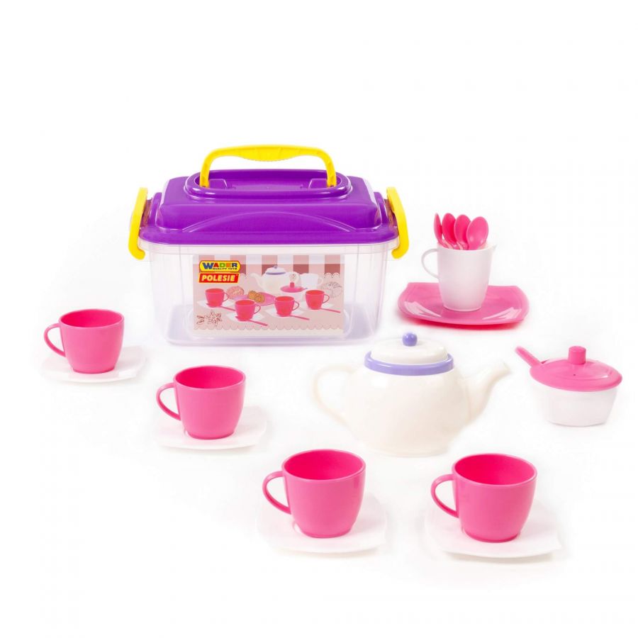Набор детской посуды "Алиса" на 4 персоны (19 элементов) (в контейнере)