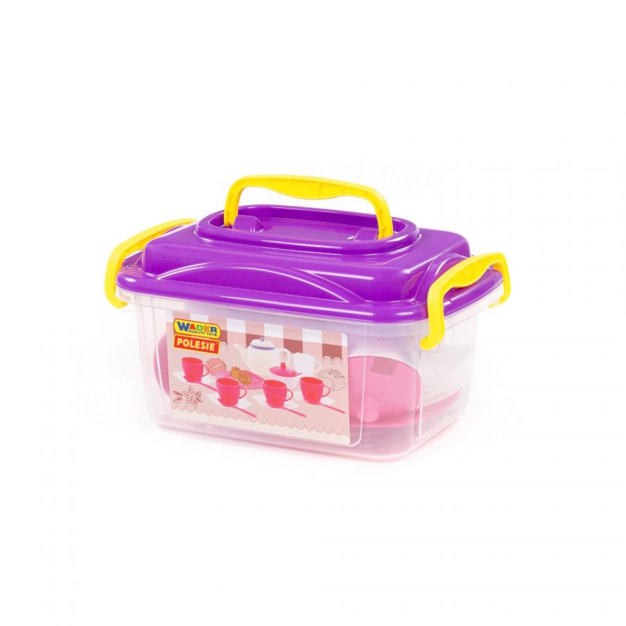 Набор детской посуды "Алиса" на 4 персоны (19 элементов) (в контейнере)