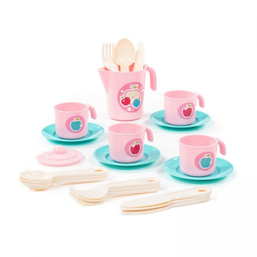 Набор детской посуды "Анюта" на 4 персоны (V4) (22 элемента) (в сеточке)