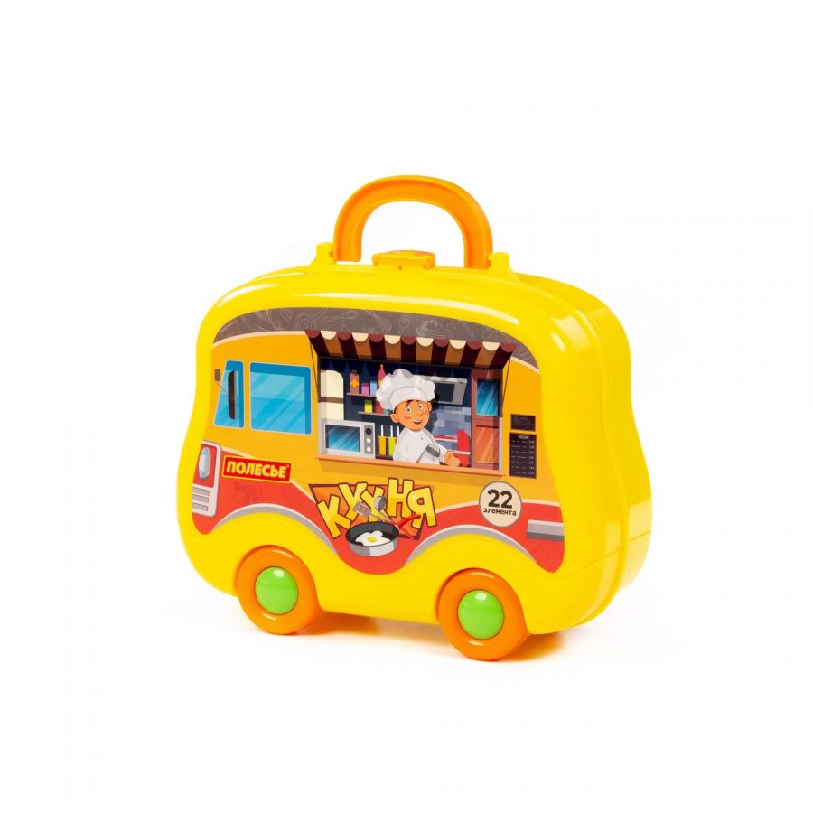 Набор детской посуды (22 элемента) (в чемоданчике на колёсиках)