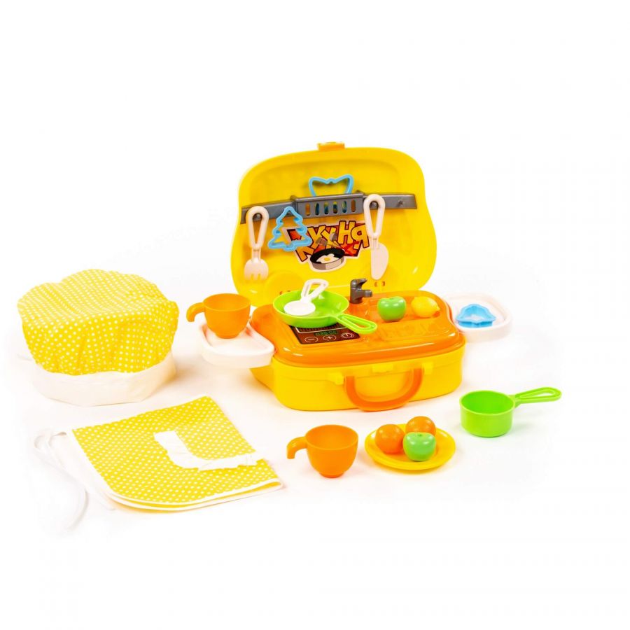 Набор детской посуды (22 элемента) (в чемоданчике на колёсиках)