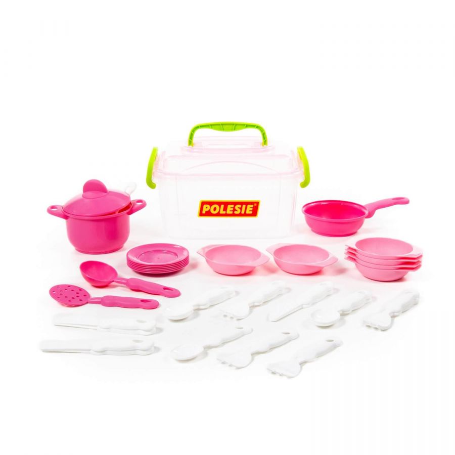 Набор детской посуды (35 элементов) (в контейнере)