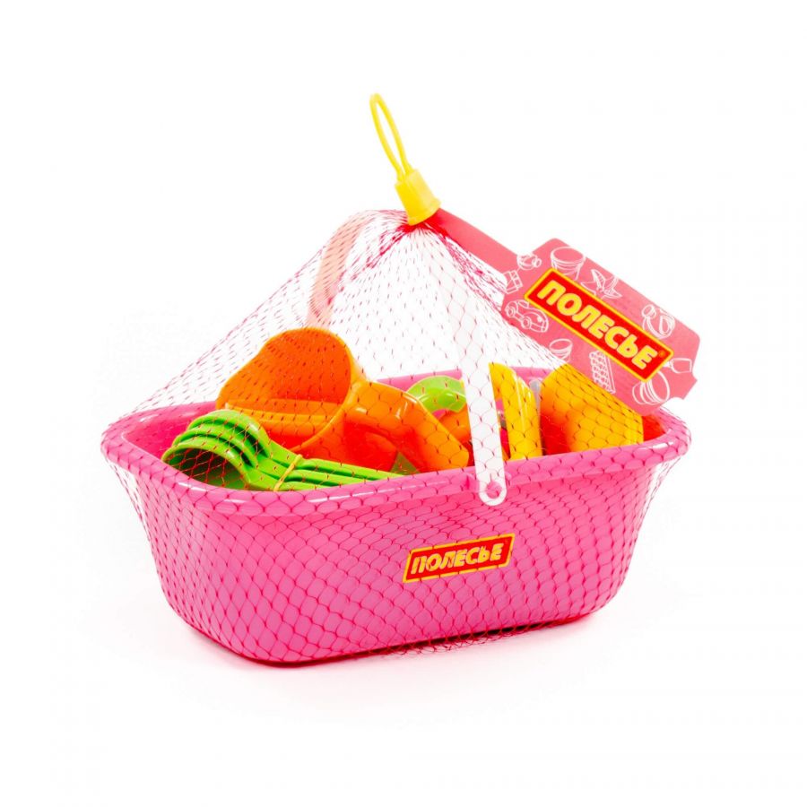 Набор детской посуды "TOP chef" с корзинкой на 3 персоны (в сеточке)