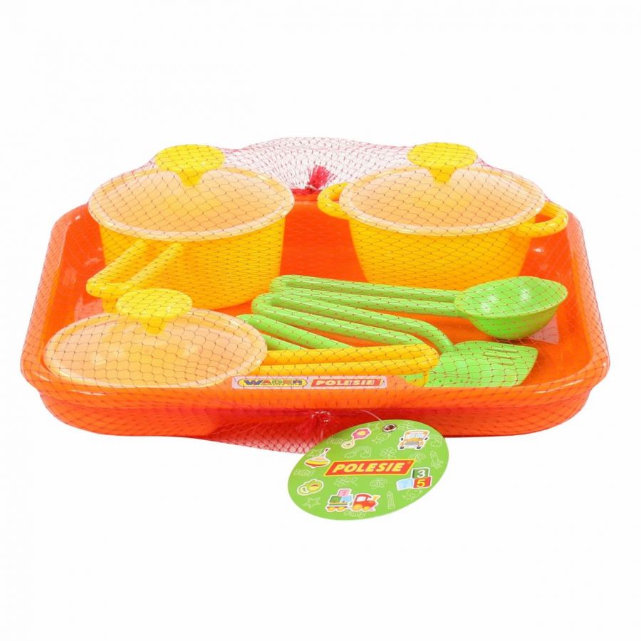 Набор детской посуды "Поварёнок" №1 с подносом