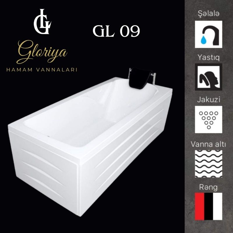 GLORİYA düz vannaları GL09 - 150*75 sm