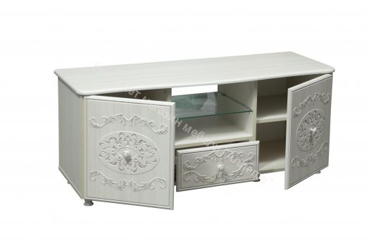 Тумба под ТВ Каролина (Патина), Вудлайн кремовый/Сандал белый