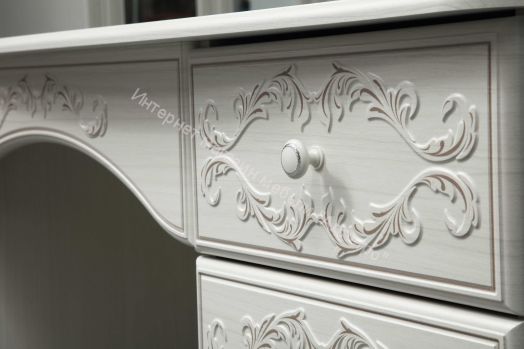 Тумба прикроватная Каролина (патина), Вудлайн кремовый/Сандал белый