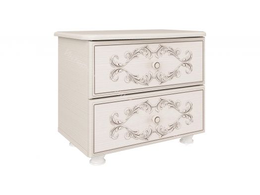Тумба прикроватная Каролина (патина), Вудлайн кремовый/Сандал белый