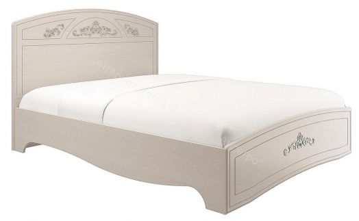 Кровать двуспальная Каролина с ортопедическим осн. (1600) (Патина), Вудлайн кремовый/Сандал белый