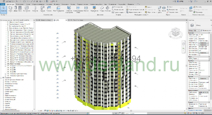 BIM-модель навесного вентилируемого фасада