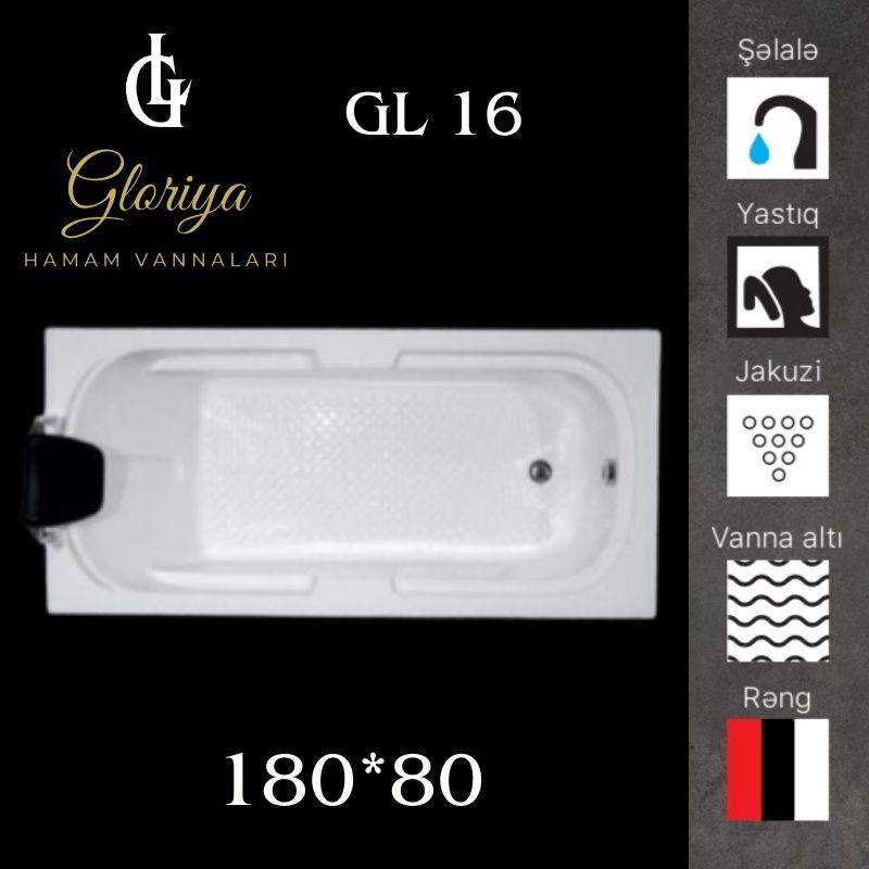 GLORİYA düz vannaları GL16 - 180*80 sm