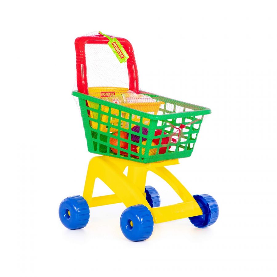 Тележка для маркета + набор продуктов №8 (12 элементов)
