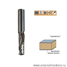 Новинка! Фреза спиральная монолитная 8 х 32 х 80 Z 1 S 8 RH CMT 198.081.11