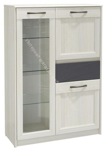 Тумба 45.13 Лиана, Ясень анкор светлый/Ясень графит/Патина