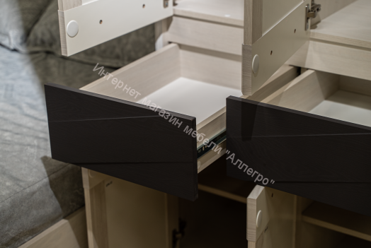 Тумба 45.13 Лиана, Ясень анкор светлый/Ясень графит/Патина