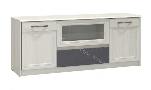 Тумба под ТВ 45.16 Лиана, Ясень анкор светлый/Ясень графит/Патина