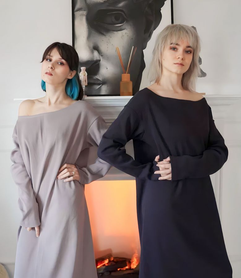 Платье Nebbia бесшовное графит