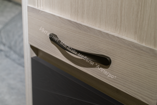 Тумба прикроватная 45.17 Лиана, Ясень анкор светлый/Ясень графит/Патина