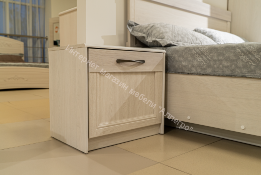 Тумба прикроватная 45.17 Лиана, Ясень анкор светлый/Ясень графит/Патина