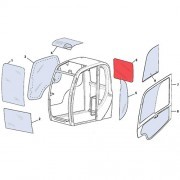 Стекло заднее [333/J3869 (333/E2511)] для JCB JS220 