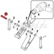 Палец крепления г/цилиндра ковша к тягам [KBV0732] для JCB JS240 