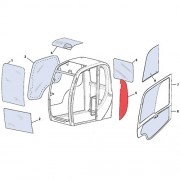 Стекло за дверью [827/80219] для JCB JS260 