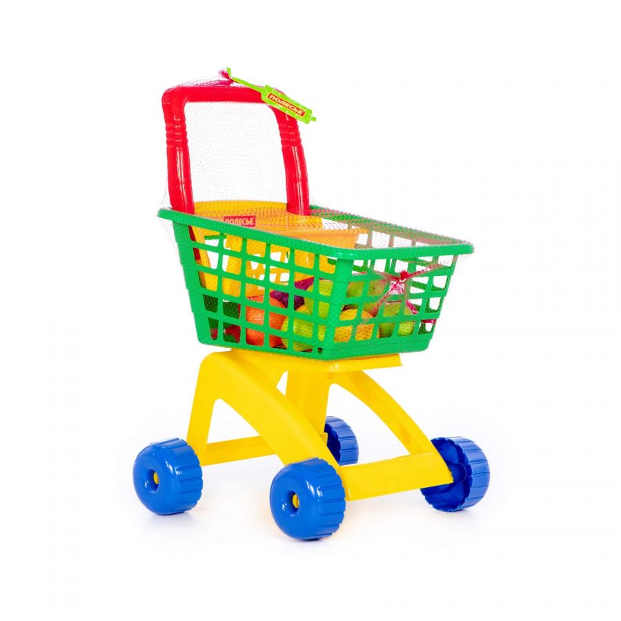 Тележка для маркета + набор продуктов №7 (10 элементов)