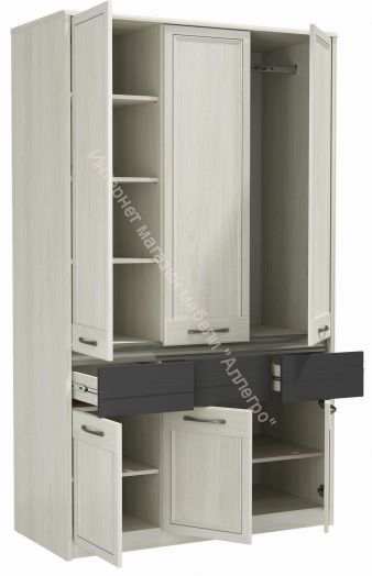 Спальный гарнитур Лиана, Ясень анкор светлый/Ясень графит/Патина