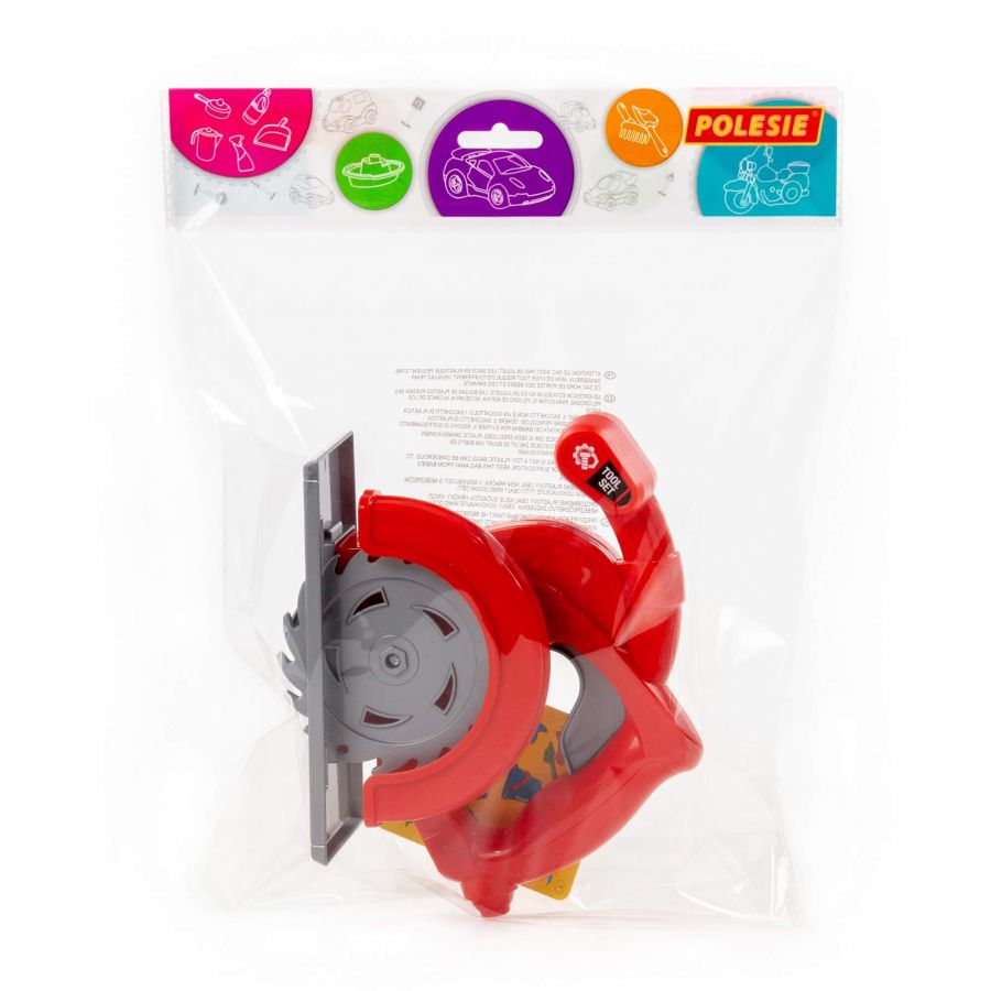 Циркулярная пила игрушечная (красная) (в пакете)