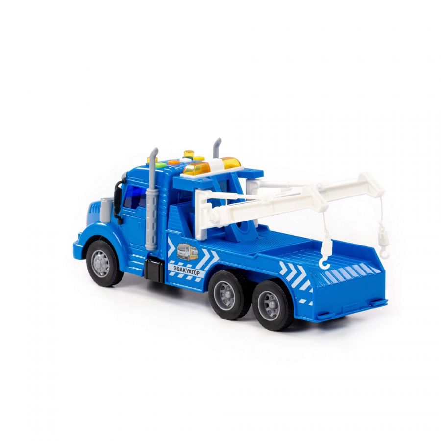 "Профи", автомобиль-эвакуатор инерционный (со светом и звуком) (синий) (в коробке)
