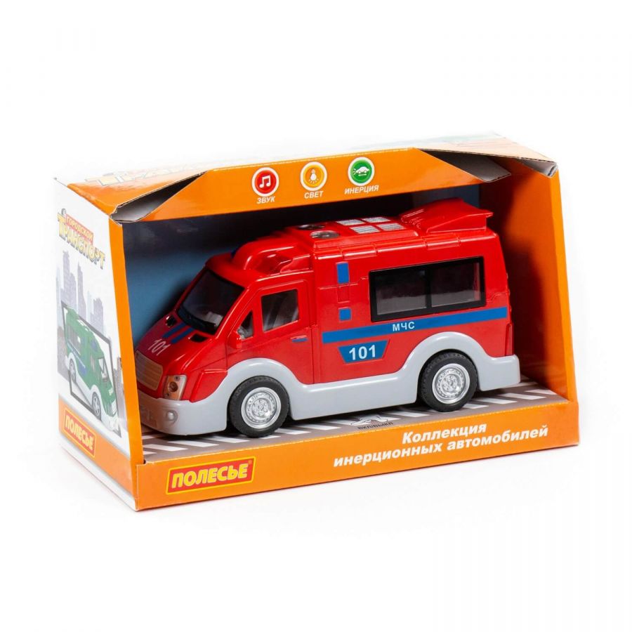 "МЧС", автомобиль инерционный (со светом и звуком) (в коробке)