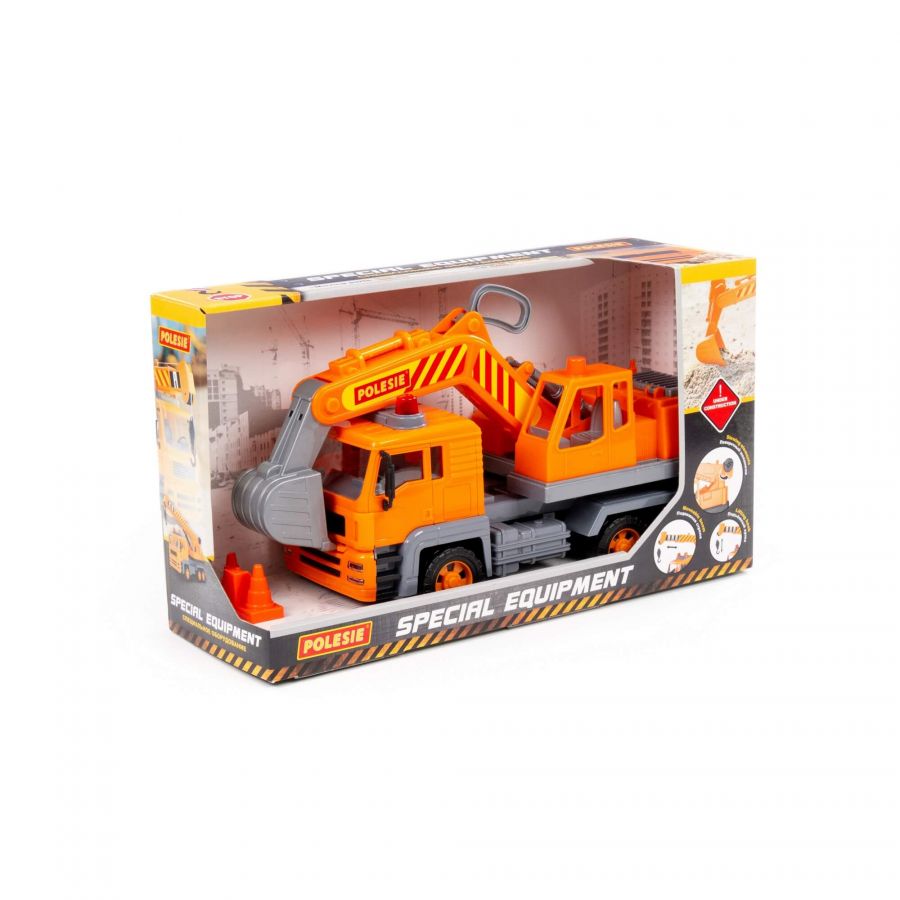 "Алмаз", автомобиль-экскаватор №2 инерционный (в коробке)