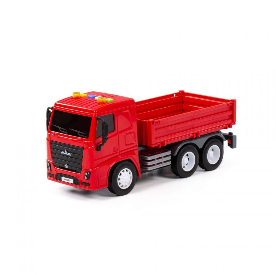 МАЗ, автомобиль бортовой инерционный (со светом и звуком) (в коробке)