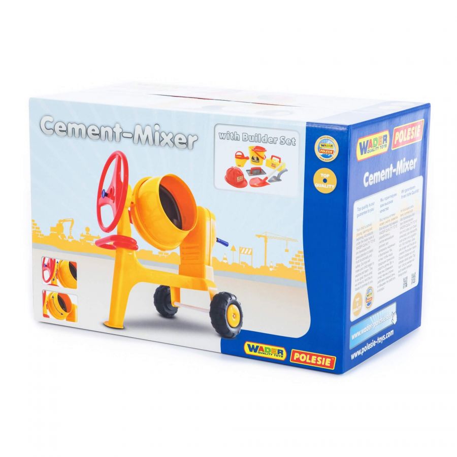 Бетономешалка "Construct" + набор каменщика №7 "Construct" (8 элементов) (в коробке)
