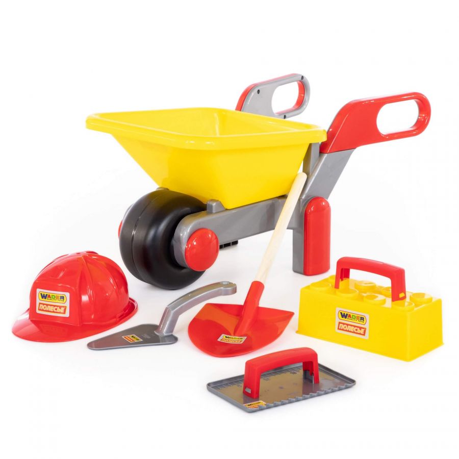 Тачка №4 "Construct" + набор каменщика №4 "Construct" (5 элементов)