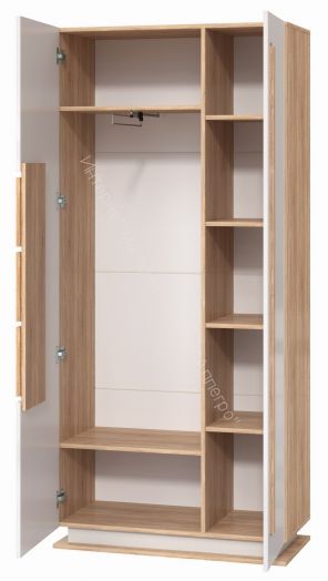 Шкаф для одежды 30.01 - 02 Дора New, Дуб сонома/Белый глянец
