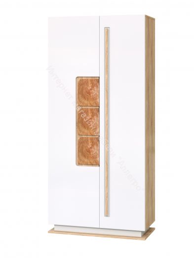Шкаф для одежды 30.01 - 02 Дора New, Дуб сонома/Белый глянец